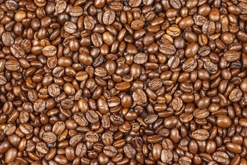 Coffee beans. Fresh roasted coffee. Sale of coffee.