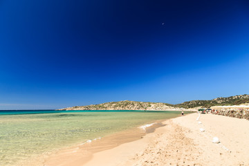 The beach of Chia su Giudeu, Sardinia