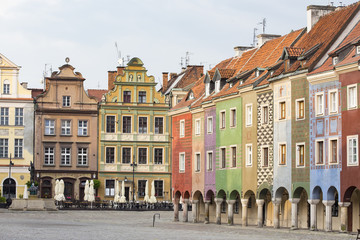 Fototapeta na wymiar view of main square Rynek of polish city Poznan