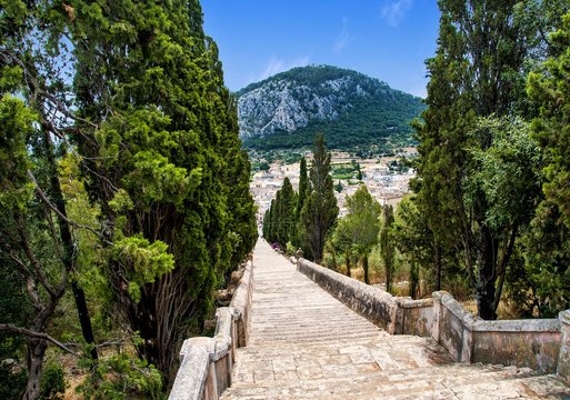Decent on 365 Calvari Steps, Pollenca Majorca