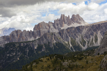 mountain landscape around the Cinque Torri