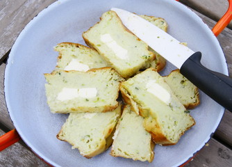 palet de courgettes aux fromage crémeux