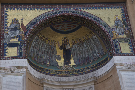 triclinium leoninum - nicchione del laterano , san giovanni , roma , italia 
