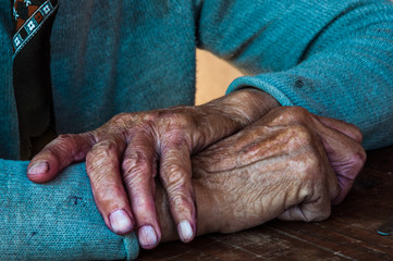 Fototapeta premium Hands of an old woman