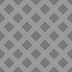 Seamless gray overlapping octagons tile pattern vector