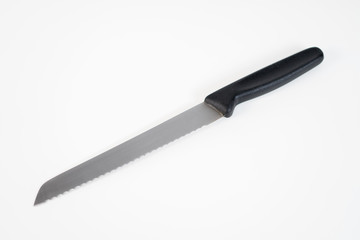 Bread kitchen knife high quality metal isolated on a white background