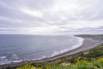 landscape cloudy sky sea view Matanzas Chile