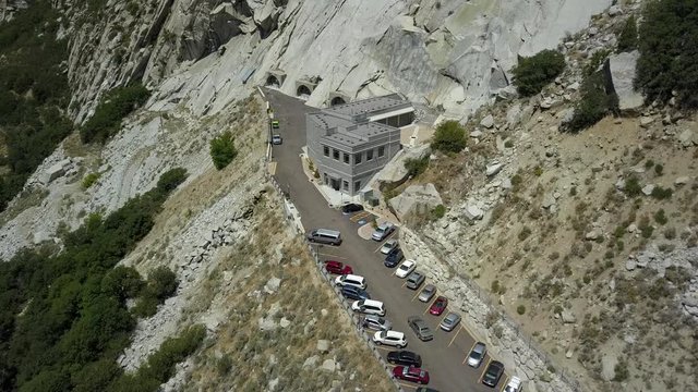 Aerial Mormon LDS Churh mountain security vault. Granite Records safe. Film, microfilm, microfiche, and digital religion and family history data. Genealogy and family history preservation storage.