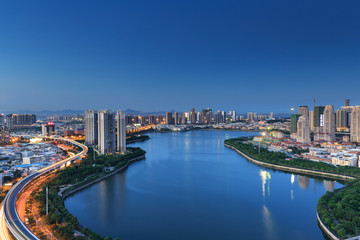 Xiamen lakeside reservoir, lakeside Garden In Xiamen City,Fujian,China