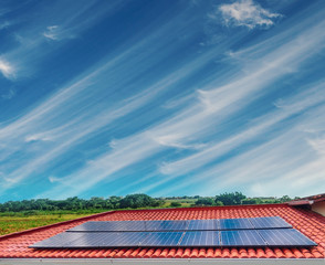 Solar Panel Photovoltaic installation on a Roof