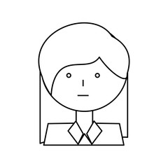 Woman profile cartoon