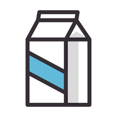Milk box isolated