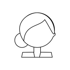 Woman profile cartoon