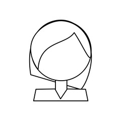 Woman profile cartoon