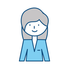 Woman profile cartoon
