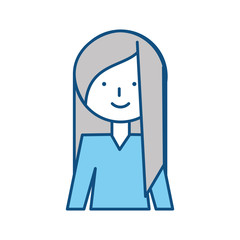 Woman profile cartoon