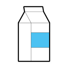 Milk box isolated