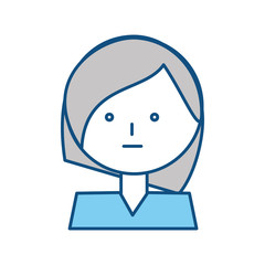 Woman profile cartoon