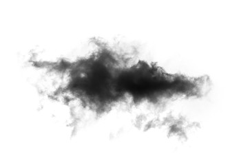 Black cloud on white background