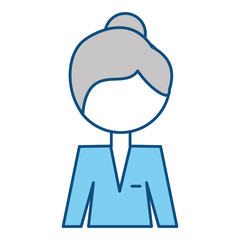 Woman profile cartoon