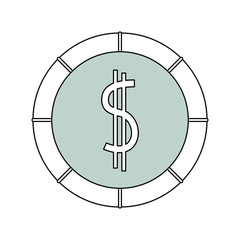 Money coin isolated