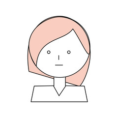 Woman profile cartoon