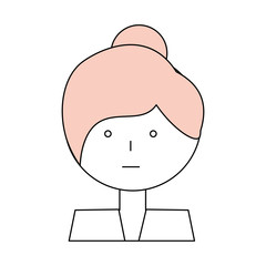 Woman profile cartoon