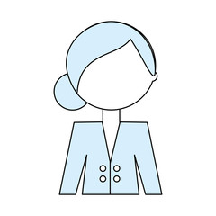 Woman profile cartoon