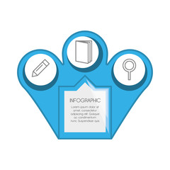 infographic template circle and education icon information