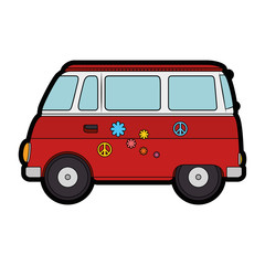 Hippie bus van