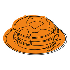 plate with pancakes icon