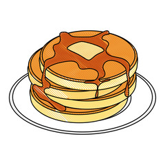 plate with pancakes icon