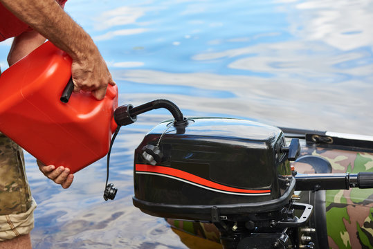 Man Pours Petrol Into Engine Of Fishing Boat