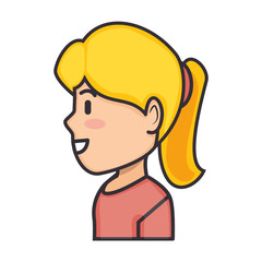 cartoon woman icon