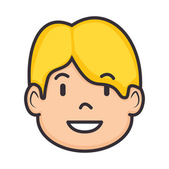 cartoon man face icon