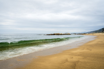 Beach Sea Wave Sky Cloudy Papudo Chile