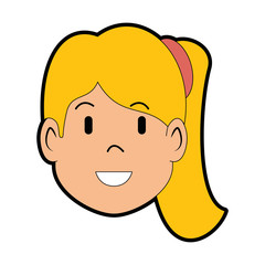 Woman profile cartoon