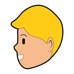 Man profile cartoon