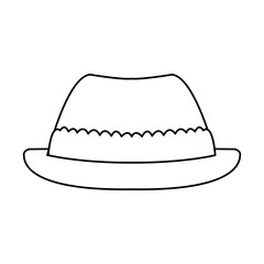 hat for men in switzerland culture clothes vector illustration