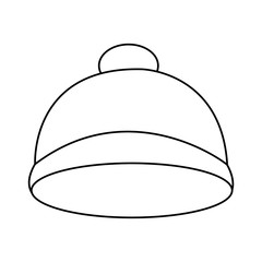 bright winter knitted hat accessory with pompon style vector illustration