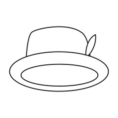hat for women clothes traditional swiss vector illustration