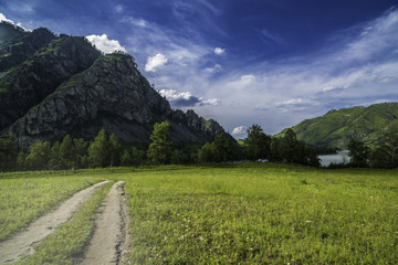 Summer mountain landscape of Altai