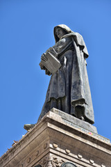 Statue des Giordano Bruno in Rom