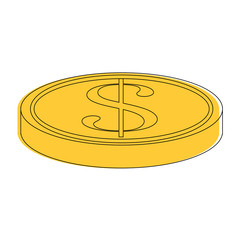 Money coin isolated