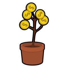 Obraz premium money plant icon