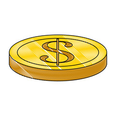 Money coin isolated