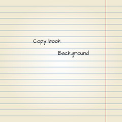 Old note paper background. Vector illustration. Copy book