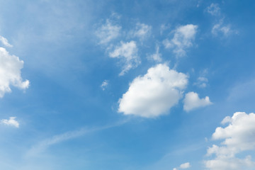 Blue sky and white cloud. Bright concept.