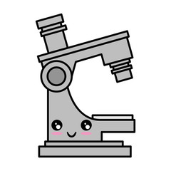 Microscope science tool kawaii cartoon