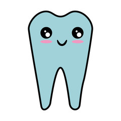 Dental care symbol kawaii cartoon